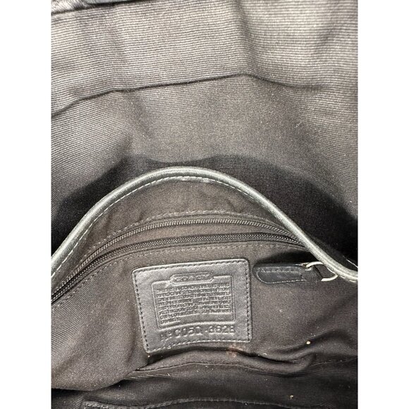 DAMAGED - COACH Soho Black Shoulder Bag Leather Canvas Archive Purse Y2K 3628 - Picture 4 of 12
